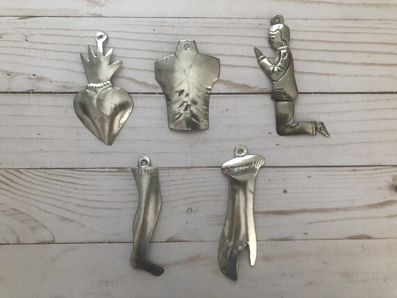Large Thin Tin Silver Milagros ExVoto Il_570xn