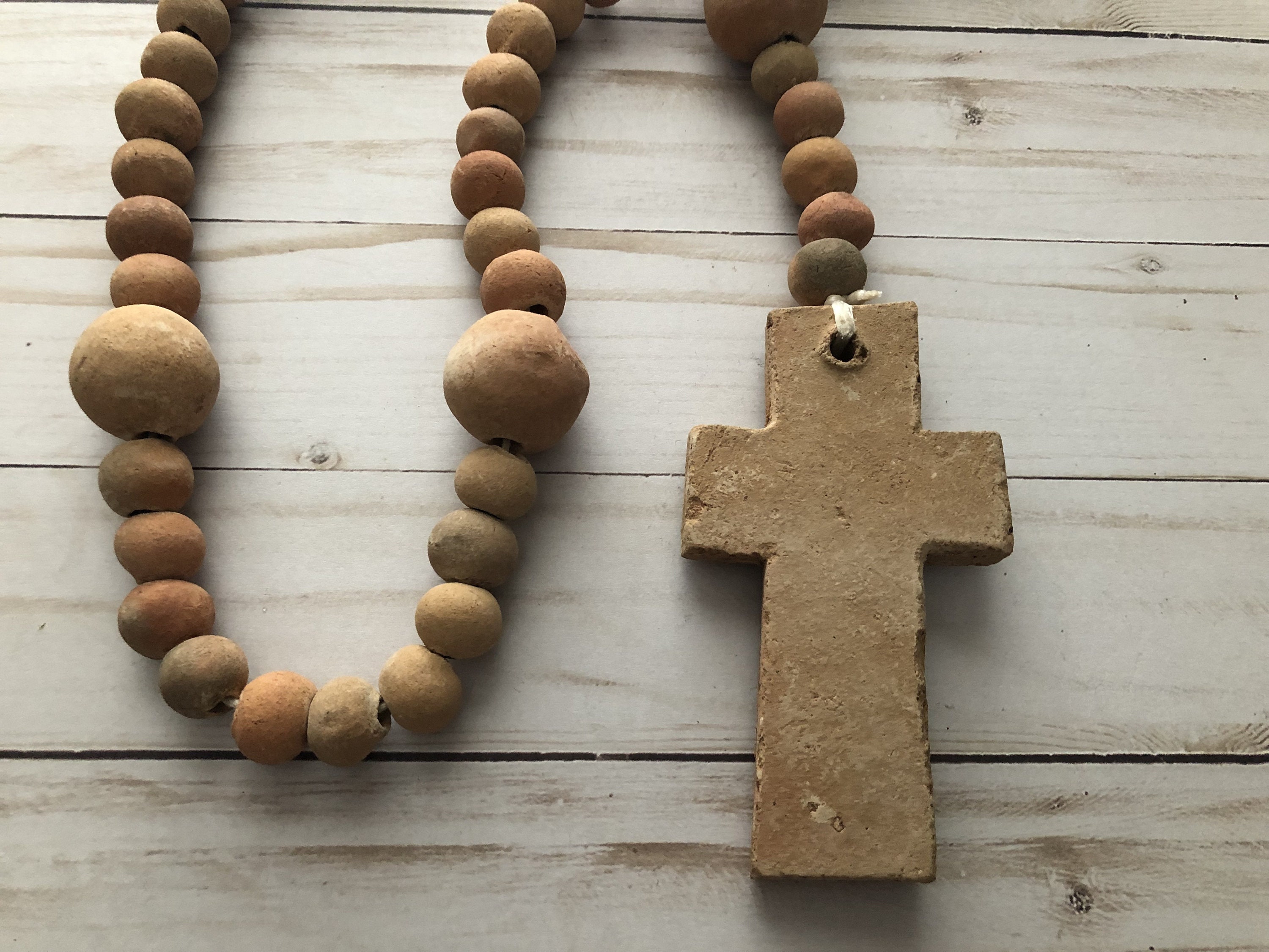 Religious Pottery Cross Rosemary Rosario Ethnic - Etsy Israel