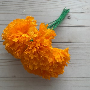 10 hastes Dia dos Mortos Dia de Muertos Cempasuchil Calêndula Decoração Floral Mexicana Guirlanda