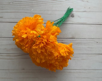 10 Stems Day of the Dead Dia de Muertos Cempasuchil Marigold Mexican Floral Decoration Garland