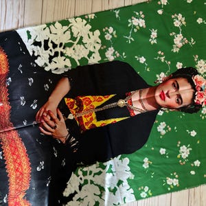 Scialle Frida Coperta Rebozo Pittrice Messicana Kahlo Sciarpa Avvolgente