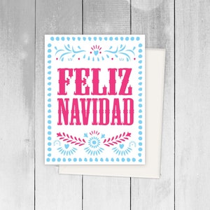 Cartes de vœux espagnoles Vacances Bilingue Tarjeta de Ocasion Navidad Noël