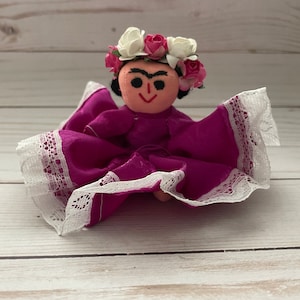 Frida Rag Doll Mexico Art Kahlo  Rag Doll Amealco Lele Muñeca