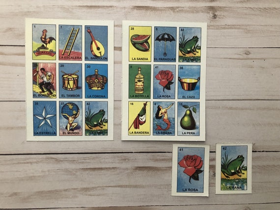 La Cerveza La Botella Mexican Loteria Bingo Card Themed La Cerveza La Botella Mexican Loteria Bingo Card Themed