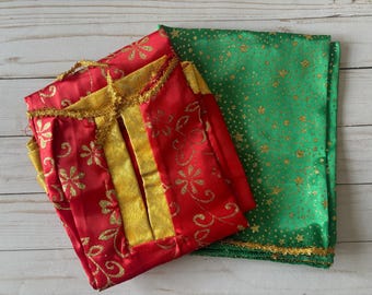 Virgen de Guadalupe Costume for Girls Size 4, Red and Green Guadalupe Dress, Mexican Church Pageant Costume, Día de la Virgen Outfit