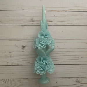 Large Day of the Dead Marigold Mint Mexican Artisan Candle Vela