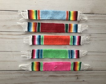 Lot de 6 mini rubans d'accessoires mexicains Sarape Serape