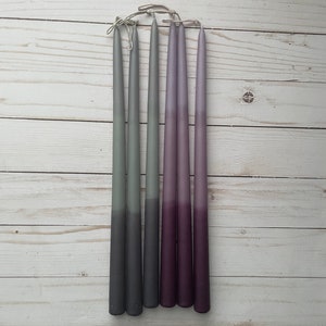 ONE 15&quot; Tall Vintage Ombre Mexican Taper Candle Hand Dipped Oaxaca