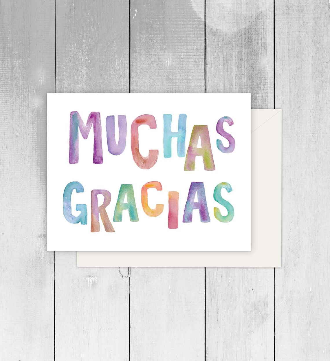 Spanish Greeting Cards Thank You Gracias Bilingual Tarjeta De Etsy