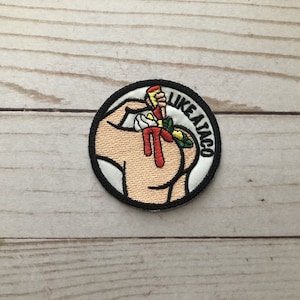 Taco Butt Nachas Embroidered Sew On Patch Funny Mexico