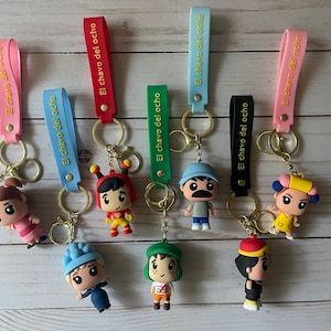 Bolsas de fiesta de El Chavo del Ocho, llaveros, bolsas de regalo de cumpleaños de Chespirito, mini figuras de juguete de plástico