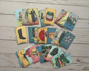 All Cards Iron On Sparkly Loteria Mexican Patch La Sirena, El Valiente, El Borracho 54 Pieces