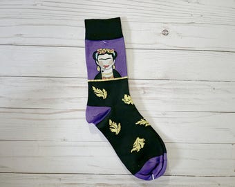 Mexican Frida Friducha Kahlo Socks Calcetas Mexican Painter