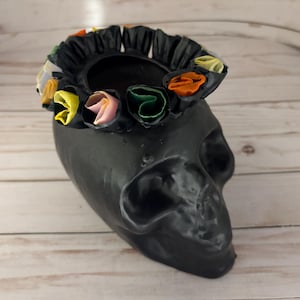 Oaxaca Día de Muertos Calavera de Caléndula Día de Muertos Altar Veladora Vela Artesanal Mexicana Vela