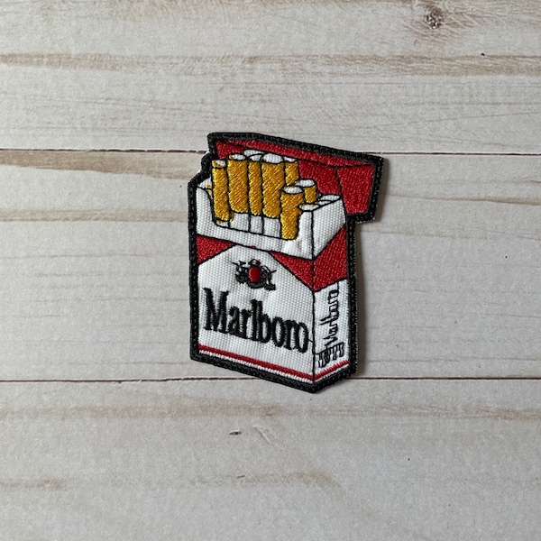 Iron on Vintage Mexican Cigarritos Cigarros Cigarretes Mexico Sew On Patch Motorcycle Jacket Inspired Bag