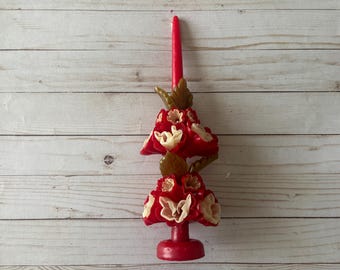 Day of the Dead Candle Large Marigold Ivory Mexican Artisan Beeswax Vela Veladora for Altar Dia de Muertos