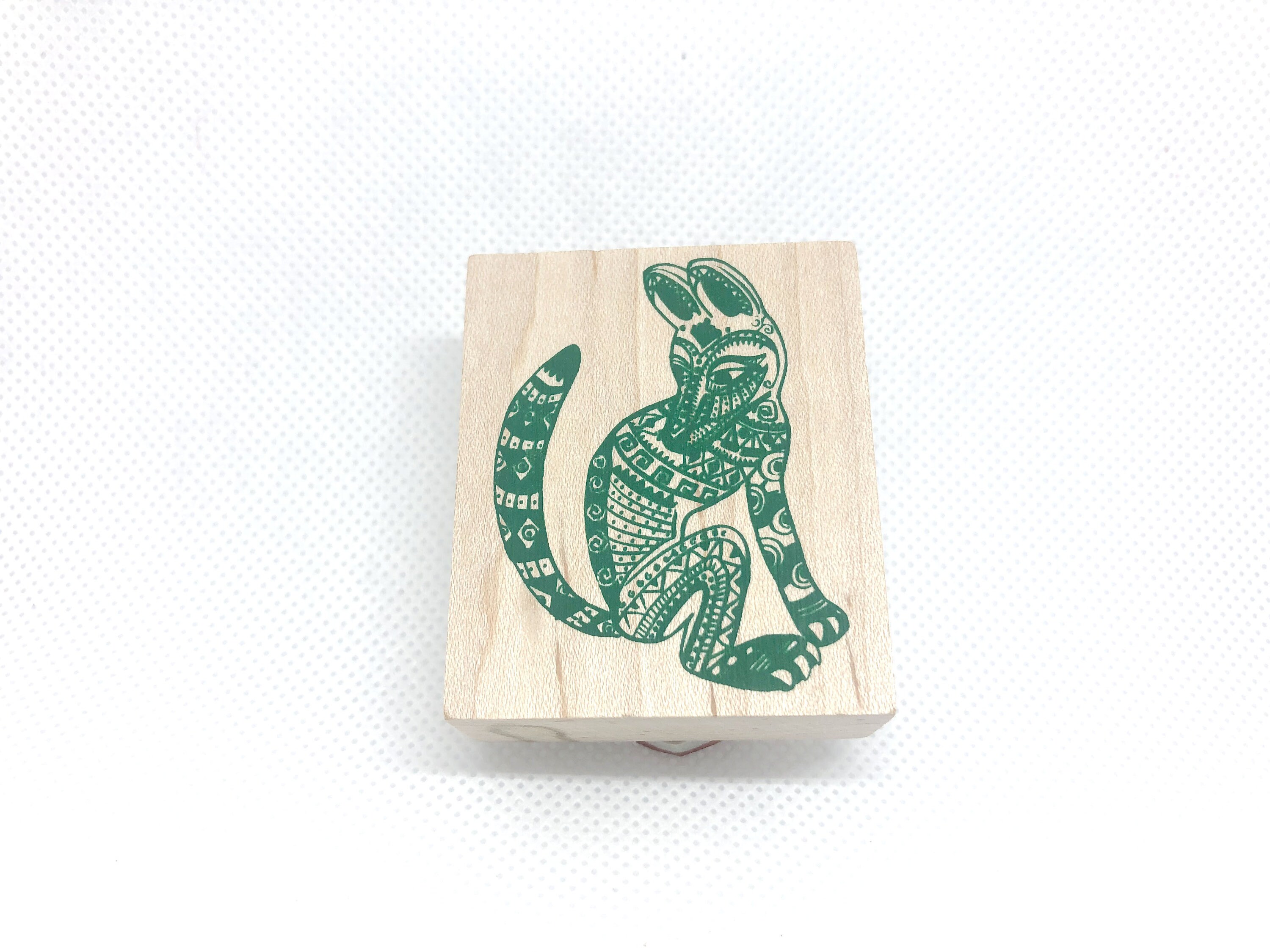 Mexico Stamp Alebrije Dog  Coyote Otomi Print Stamp
