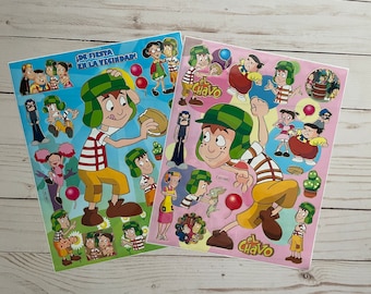 Bolsas de fiesta de El Chavo del Ocho, pegatinas, regalos y bolsas de regalo de cumpleaños de Chespirito