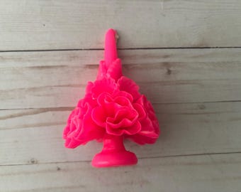 Medium Day of the Dead Marigold NeonPink Mexican Artisan Candle Vela