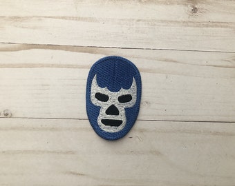 Mexican Luchador Patch Blue Demon Lucha Libre Wrestling