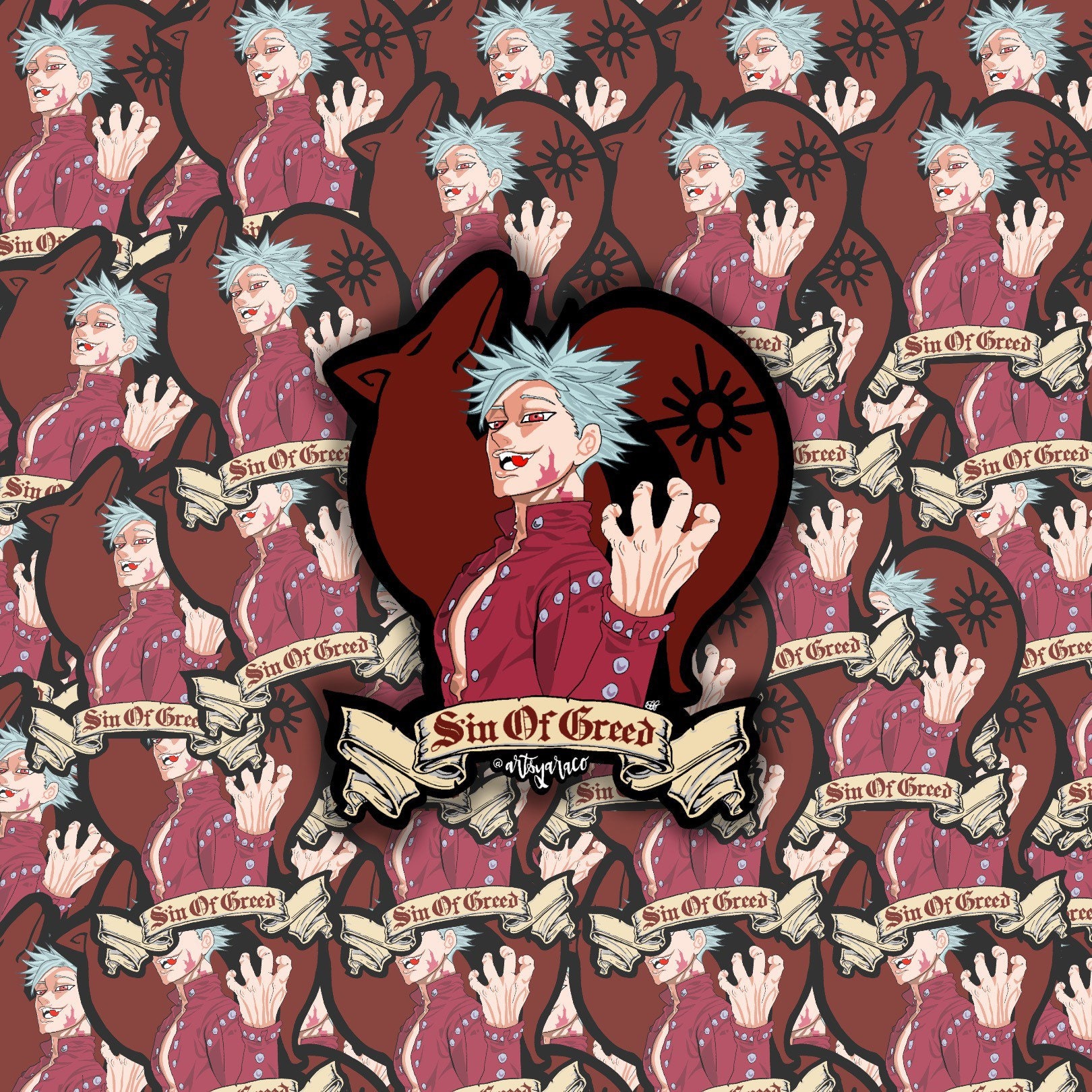 Seven deadly sins sticker Etsy