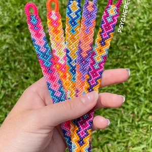 Woven Arrowhead Friendship Bracelets, Handmade, Cotton, Keychain, Anklet, VISCO, Aztec, Boho, String Bracelet, Gift for her,hippie bracelet