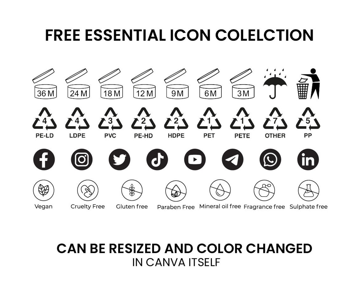 DIY Editable Body Product Label Templates Body Butter Body - Etsy