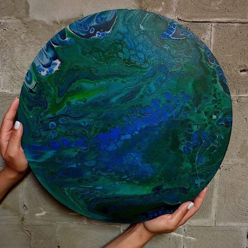 DIY Fluid Art Acrylic Pouring Kit Painting with color palette Etsy