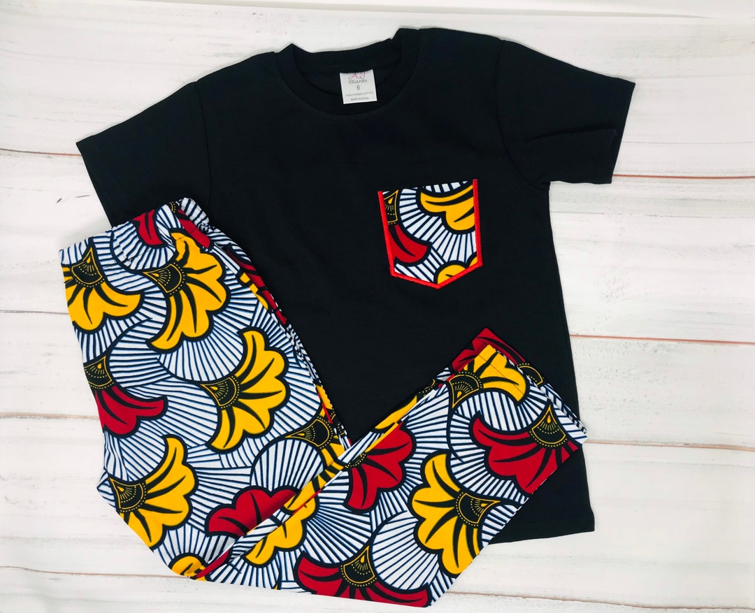 Boy outfit set/african boy outfit/ ankara pant outfit/ kente outfit