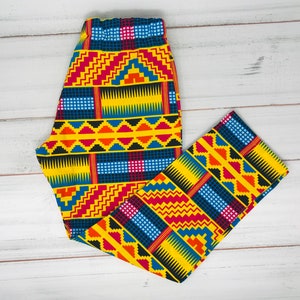 African Print Children&#39;s Pants: Kente Ankara Unisex Trousers