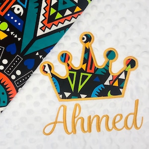 personalized African print blanket/ personalized baby blanket/ Ankara baby blanket/ custom baby blanket