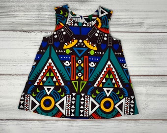 African print girl dress / Ankara summer dress/ Kente  girl dress