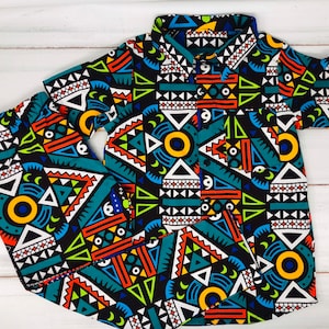 African print children dress shirt set/ Kente boy dress shirt/ Ankara children dress shirt