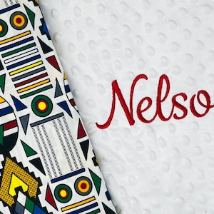 personalized African print blanket/ personalized baby blanket/ Ankara baby blanket/ custom baby blanket