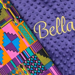 personalized African print blanket/ personalized baby blanket/ Ankara baby blanket/ custom baby blanket