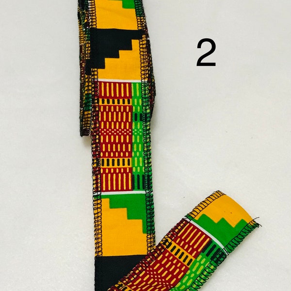 African print fabric ribbon/ Kente ribbon/ craft ribbon by the yard