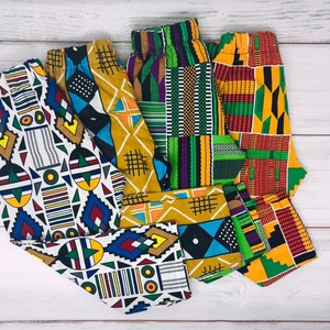 African Print Children&#39;s Pants: Kente Ankara Unisex Trousers