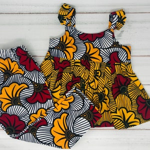 African Print Girl Pants Set / Ankara Girl Outfit / Ankara Dress