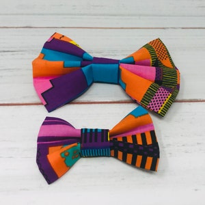 Kente Print Hair Bow: African Fabric Hair Clip