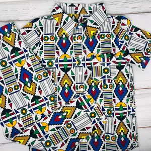 African print children dress shirt set/ Kente boy dress shirt/ Ankara children dress shirt