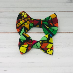 African Print Hair Bow: Alligator Clip Hair Accessory