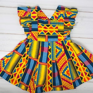 African print dress/ kente girl dress/Ankara dress
