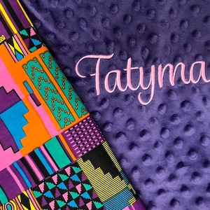 personalized African print blanket/ personalized baby blanket/ Ankara baby blanket/ custom baby blanket