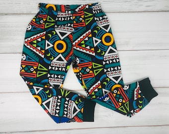 African Print Children's Joggers: Kente Ankara Unisex Pants