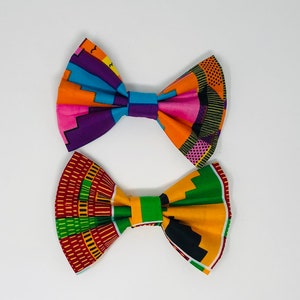 Ankara Print Hair Bow: African Fabric Alligator Clip