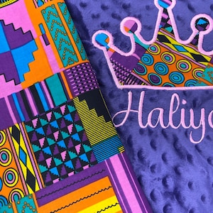 personalized African print blanket/ personalized baby blanket/ Ankara baby blanket/ custom baby blanket