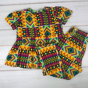 African Print Girl Pants Set / Ankara Girl Outfit / Ankara Dress