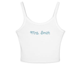 Personalisierte Mrs. Tank Top | Junggesellinnenabschied Shirt, Braut Tanktop, Braut Top, Geschenk für Braut