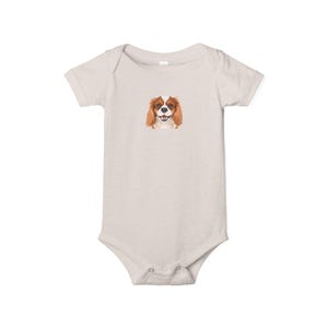 Cavalier King Charles Baby Onesie | Gentle Dog Infant Bodysuit | Baby Gift for Dog Lovers | Cute Newborn Outfit for Spaniel Fans