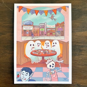 Gespenster beim Brunch - 5x7 Miniprint